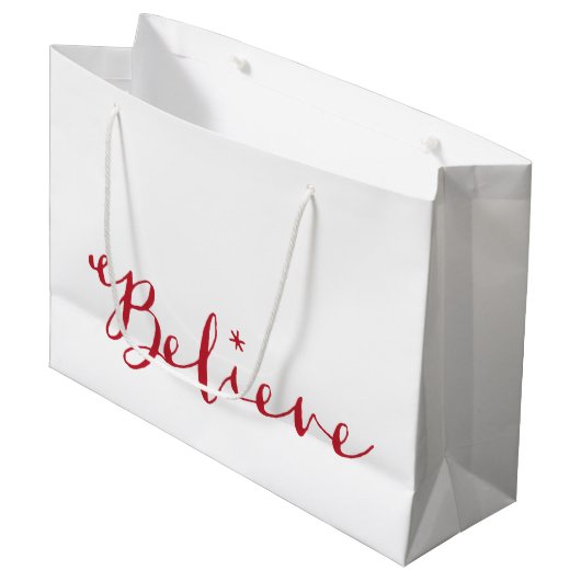 Glauben Sie Große Geschenktüte (Vorderseite Schrägansicht)