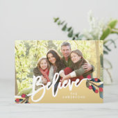 Glauben Sie Hand beschriftetem Feiertagskarte (Stehend Vorderseite)