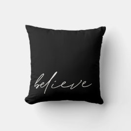 Glauben Sie handgeschriebenes Skript Minimalistisc Kissen