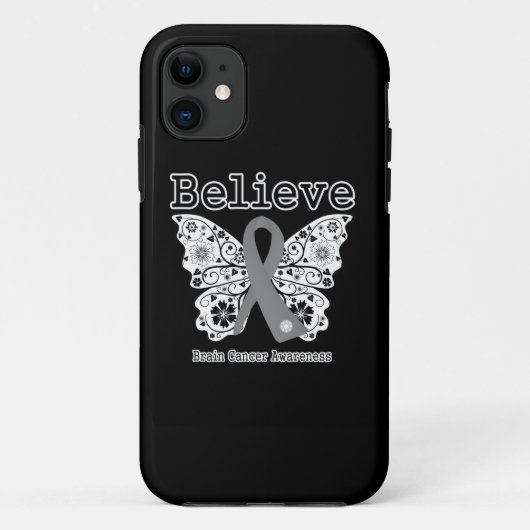 Glauben Sie - Hirntumor-Schmetterling Case-Mate iPhone Hülle (Rückseite)