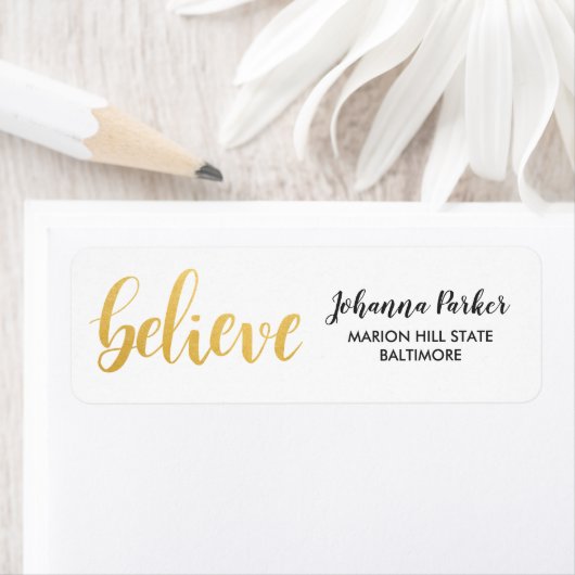 Glauben Sie Imitate Gold handgeschriebene Skriptwo (Insitu)