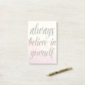Glauben Sie immer an selbst 2 Post-it Klebezettel (Auf Schreibtisch)
