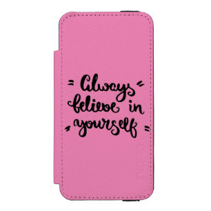 Glauben Sie immer an selbst Incipio Watson™ iPhone 5 Geldbörsen Hülle