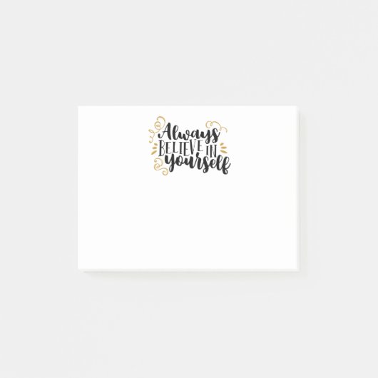 Glauben Sie immer an selbst Post-it Klebezettel (Vorderseite)