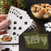 GLAUBEN SIE IN IHRER SELBSTEN, benutzerdefinierten Spielkarten (In Situ)