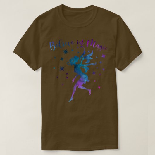 GLAUBEN SIE IN MAGIC Positive Message Quote Fairy T-Shirt (Design vorne)