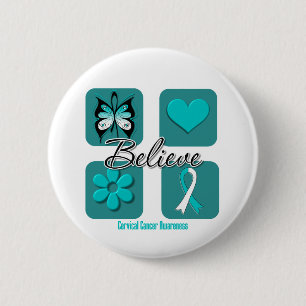 Glauben Sie Inspirations-Gebärmutterkrebs Button