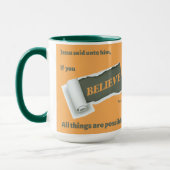Glauben Sie inspirierende Christliche Schrift Zwei Tasse (Links)