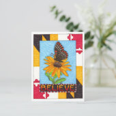 Glauben Sie inspirierende Postkarte (Stehend Vorderseite)