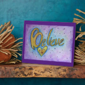 Glauben Sie inspirierende Wortmalerei Gedicht Plaq Fotoplatte (Seite)