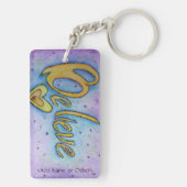 Glauben Sie inspirierenden Word-Schlüsselanhänger  Schlüsselanhänger (Rückseite)