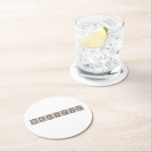 GLAUBEN Sie inspirierender Motivierend Goldtext Runder Pappuntersetzer (Vor Ort)