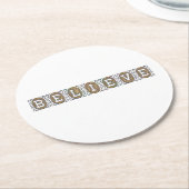 GLAUBEN Sie inspirierender Motivierend Goldtext Runder Pappuntersetzer (Angewinkelt)