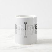 Glauben Sie inspirierendes Word Art Design Kaffeetasse (Mittel)