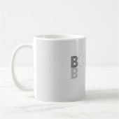 Glauben Sie inspirierendes Word Art Design Kaffeetasse (Links)