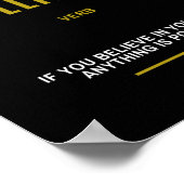 Glauben Sie inspirierendes Zitat Poster (Ecke)