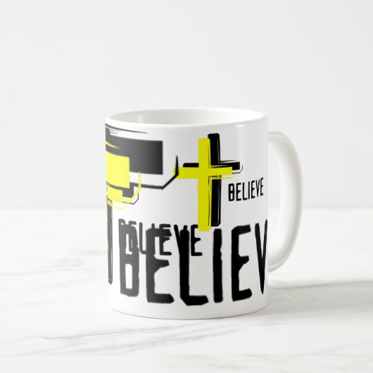 GLAUBEN Sie Kaffeetasse (VorderseiteRechts)