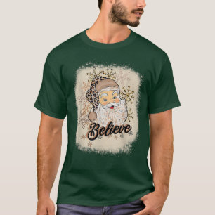 Glauben Sie Kostüm Weihnachtsmann mit Leopard Weih T-Shirt