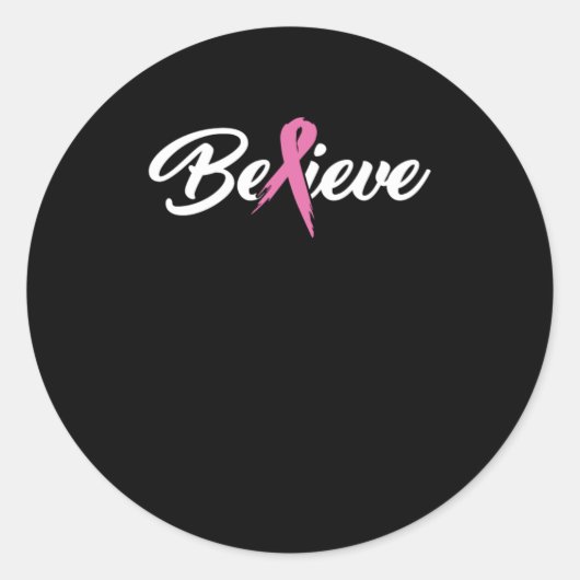 Glauben Sie Krebsüberlebende und Geschenk zur Kreb Runder Aufkleber (Vorderseite)