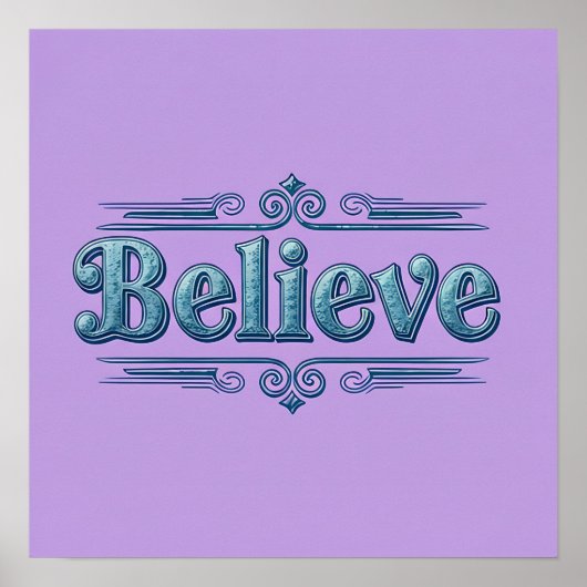 Glauben Sie Lavender Square Poster (Vorne)