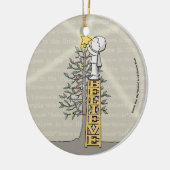 Glauben Sie Leiter - Weihnachtsbaum Keramikornament (Links)
