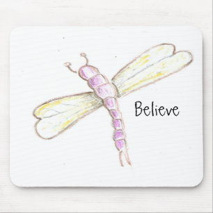 Glauben Sie Libelle Mousepad