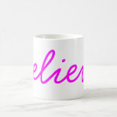 Glauben Sie magentaroter Skript-Tasse Kaffeetasse (Mittel)
