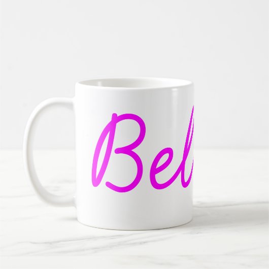 Glauben Sie magentaroter Skript-Tasse Kaffeetasse (Links)
