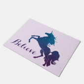 Glauben Sie | magischem lila und blauem Fußmatte (Schrägansicht)