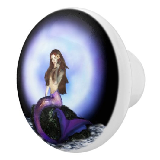 Glauben Sie Meerjungfrau-Keramik-Griff  Keramikknauf (Rechts)