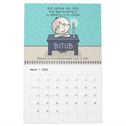 Glauben Sie mit Ihrem ganzen Herz 20XX Kalender (Mär 2026)