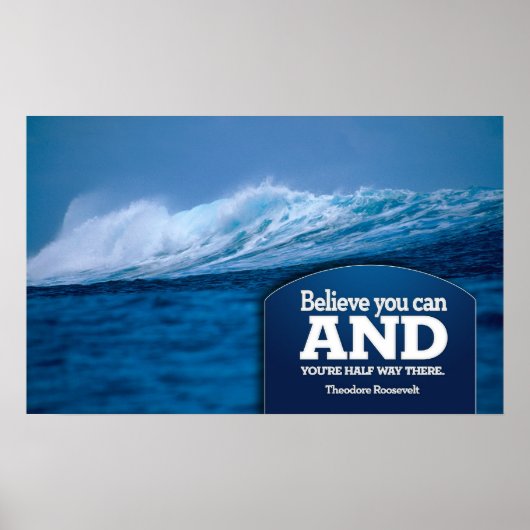 Glauben Sie Motivierend Poster Print (Vorne)