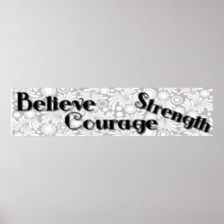 Glauben Sie Mut Stärke Wall Poster Banner