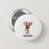 Glauben Sie! Niedliches Jackalope Button (Vorne & Hinten)