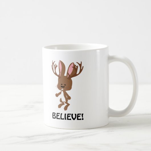 Glauben Sie! Niedliches Jackalope Kaffeetasse (Rechts)