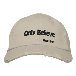 Glauben Sie nur an Bibelangebot, das Sie individue Bestickte Baseballkappe