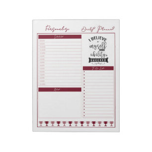 Glauben Sie positive Affirmation Zitat Tagesplaner Notizblock