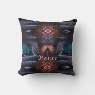 Glauben Sie positive Visionäre Fraktal Art Cushion Kissen