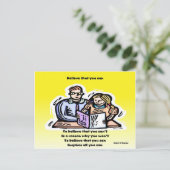 Glauben Sie, Postkarte (Stehend Vorderseite)