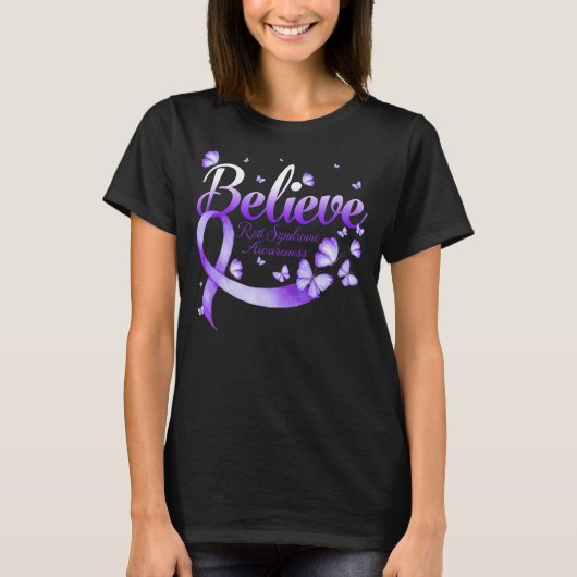 Glauben Sie RETT SYNDROME Butterfly T-Shirt (Vorderseite)