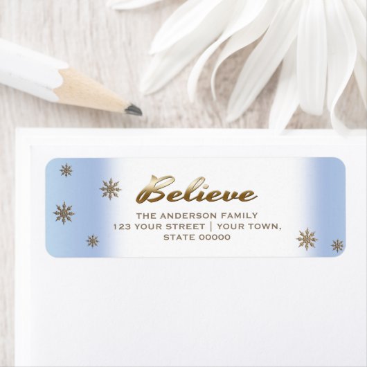 Glauben Sie. Rücksendeadressen-Aufkleber (Insitu)