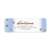Glauben Sie. Rücksendeadressen-Aufkleber (Vorne)