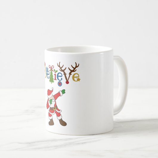 Glauben Sie, Sankt, die eine Pose schlägt Kaffeetasse (VorderseiteRechts)