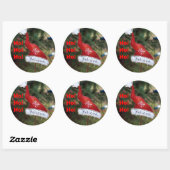Glauben Sie Santa's Red White Hat Runder Aufkleber (Blatt)