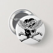 glauben Sie Schädel Button (Vorne & Hinten)
