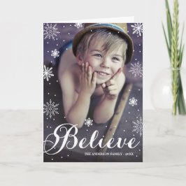 Glauben Sie Schneeflocke-| gefalteter Feiertagskarte