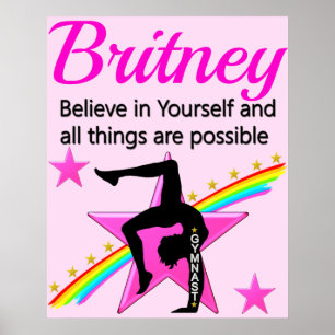 GLAUBEN SIE SICH IN IHREM SELBSTKUNDEN GYMNASTICS  POSTER