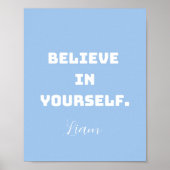 Glauben Sie sich selbst, fördern Sie die Kunst der Poster (Vorne)