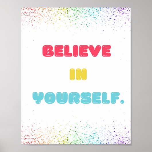 Glauben Sie sich selbst, fördern Sie die Kunst der Poster (Vorne)