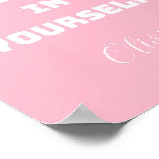 Glauben Sie sich selbst, fördern Sie die Kunst der Poster (Ecke)